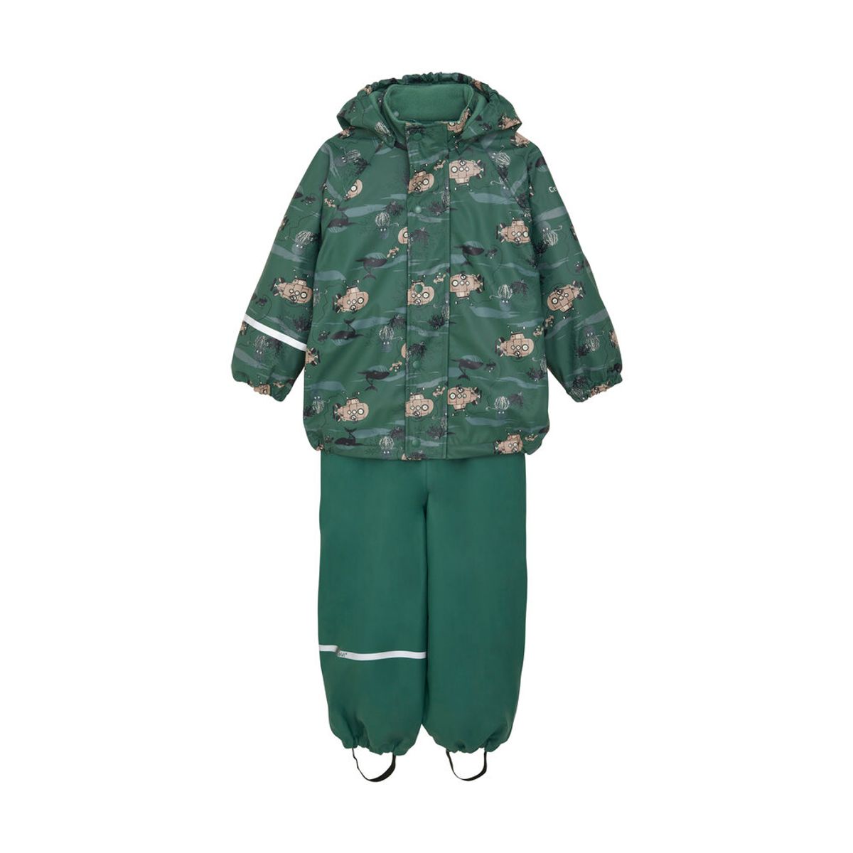 Regntøjssæt m. fleece - Smoke Pine - 90