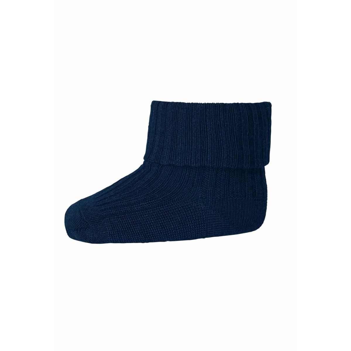 Uld Ankelstrømpe Rib - Navy - 25/28