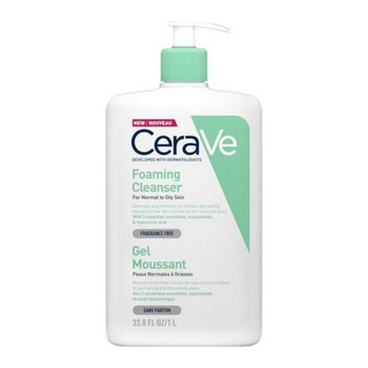 CeraVe - Foaming Cleanser Normal To Oily Skin - 1000 ml