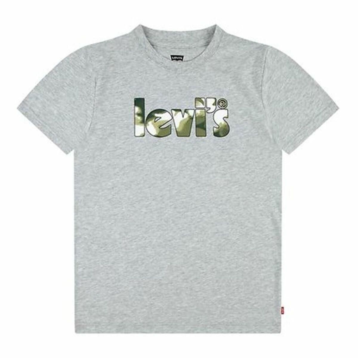 T-shirt Levi's Camo Poster Logo Gray 60731 Grå 16 år