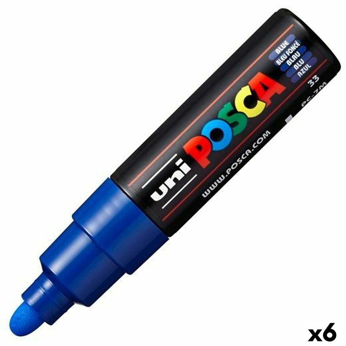 Markør POSCA PC-7M Blå (6 enheder)