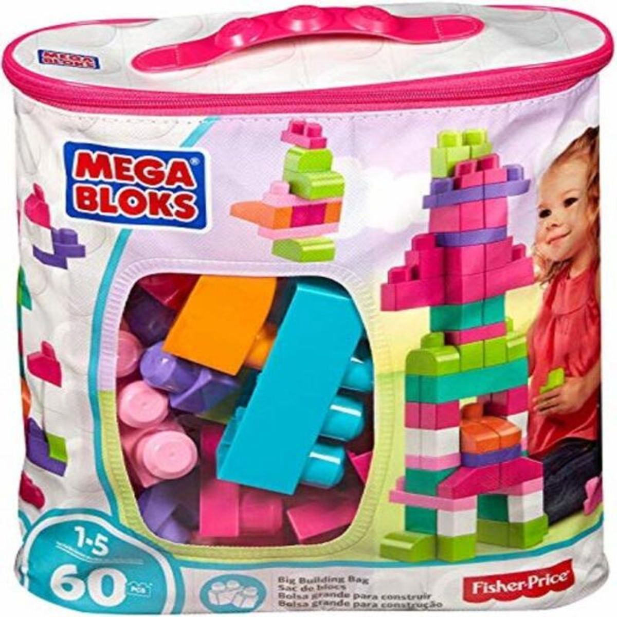 Konstruktionsspil Megablocks DCH54 60 Dele Multifarvet Pink + 1 år