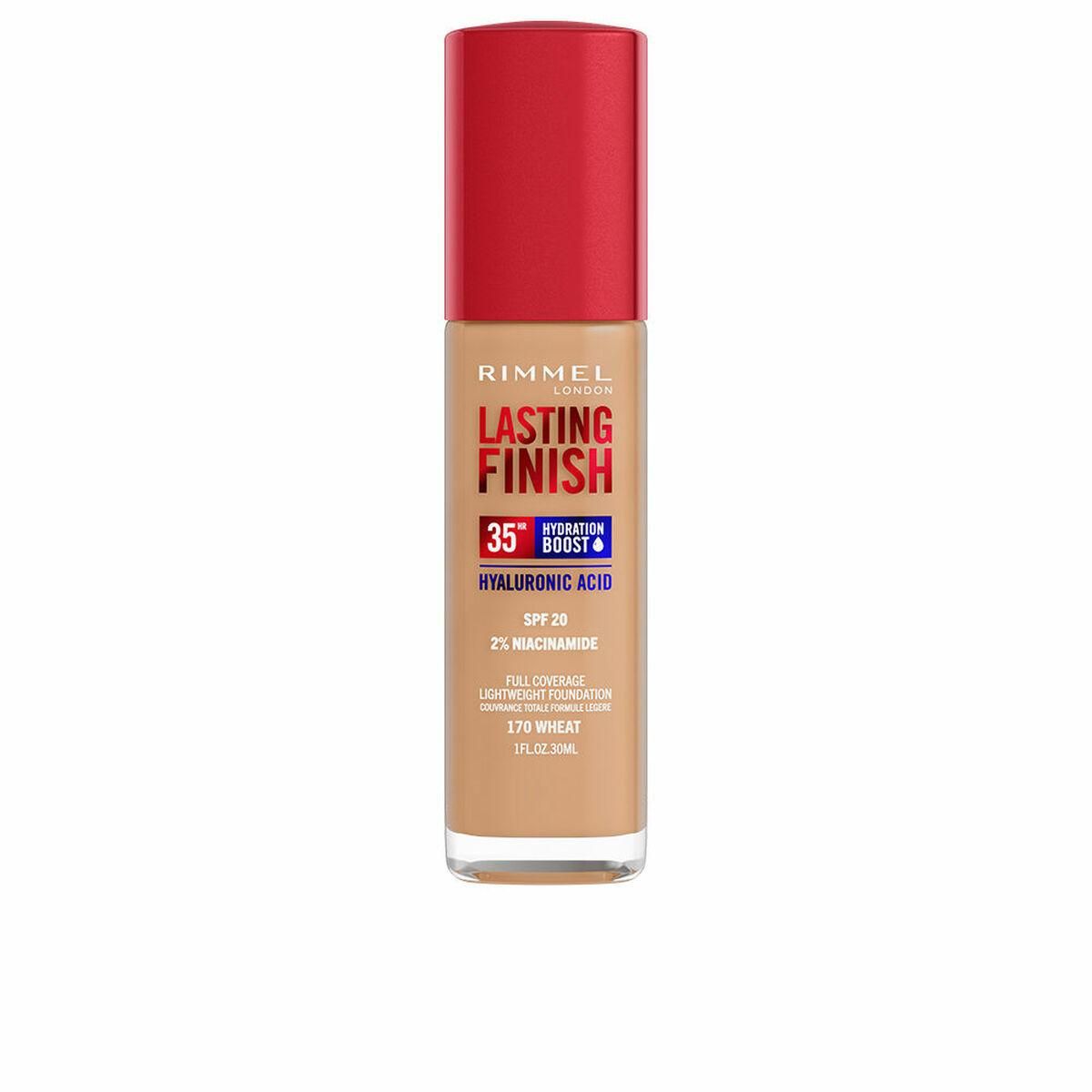 Flydende makeup foundation Rimmel London Lasting Finish Nº 200 Soft Beige Spf 20 30 ml