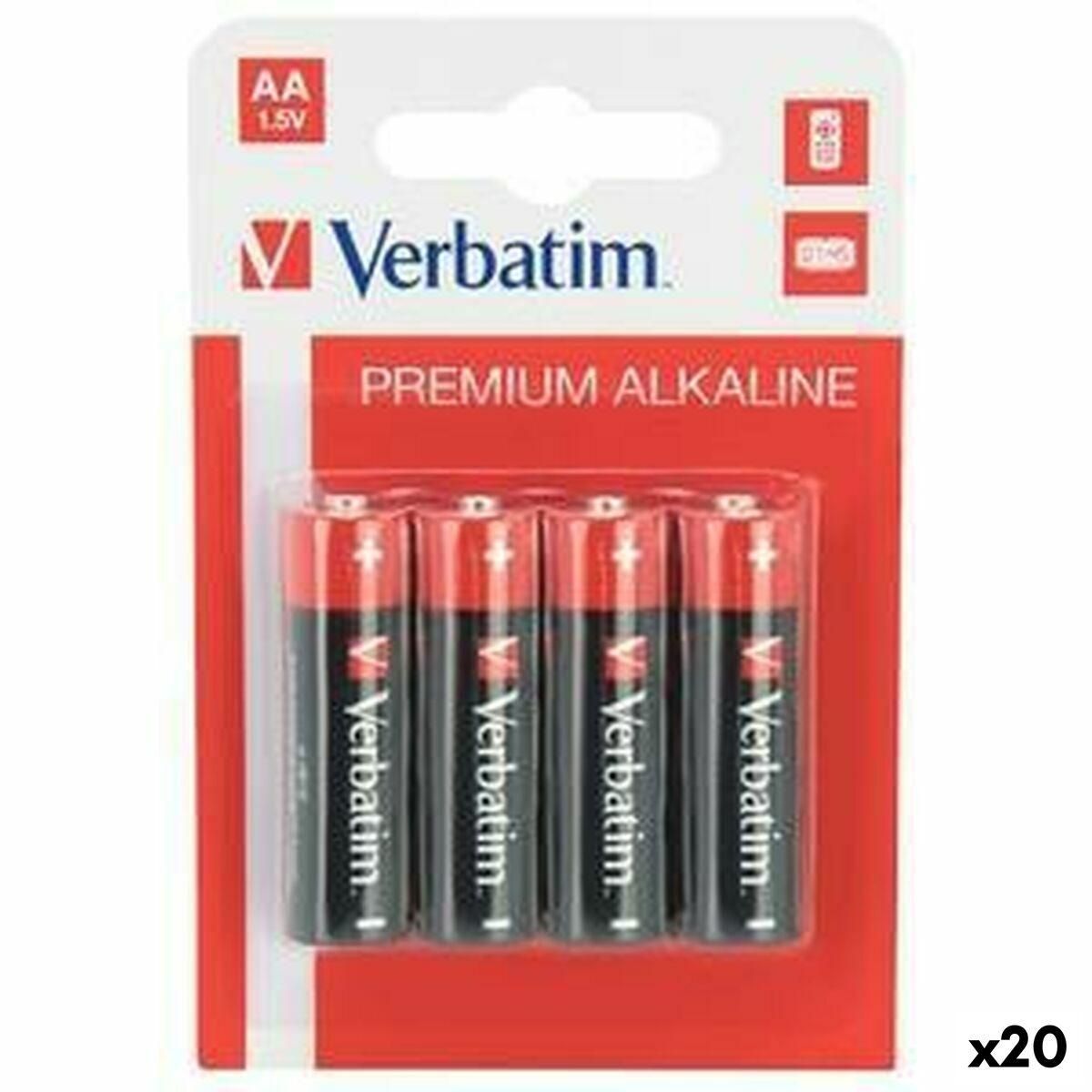 Alkalinebatterier Verbatim LR06 1,5 V (20 enheder)