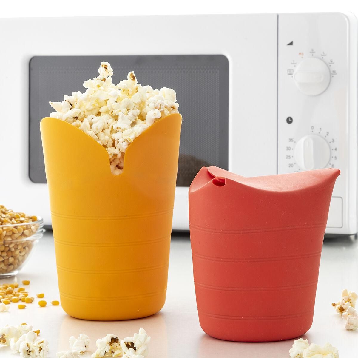 Sammenfoldelige silikone Popcorn Poppers Popbox (Pakke med 2)