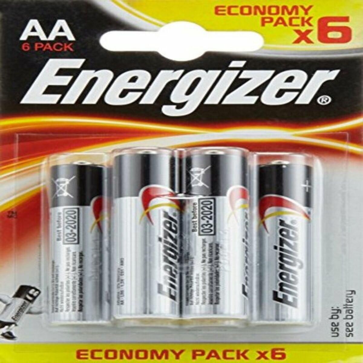 Alkalinebatterier Energizer E300132800 AA LR6 9 V