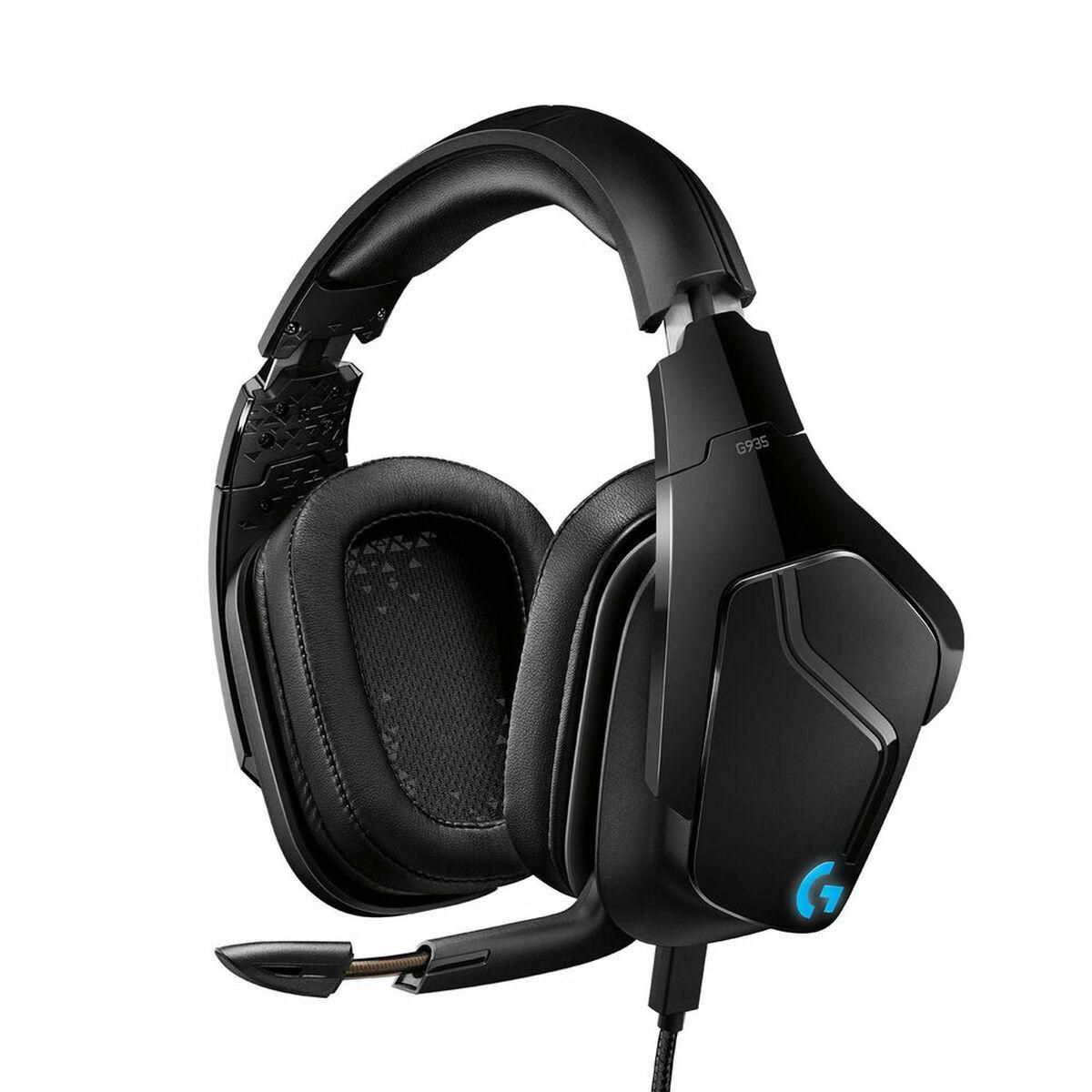 Gaming headset med mikrofon Logitech 981-000744 Blå Sort Multifarvet Sort/Blå