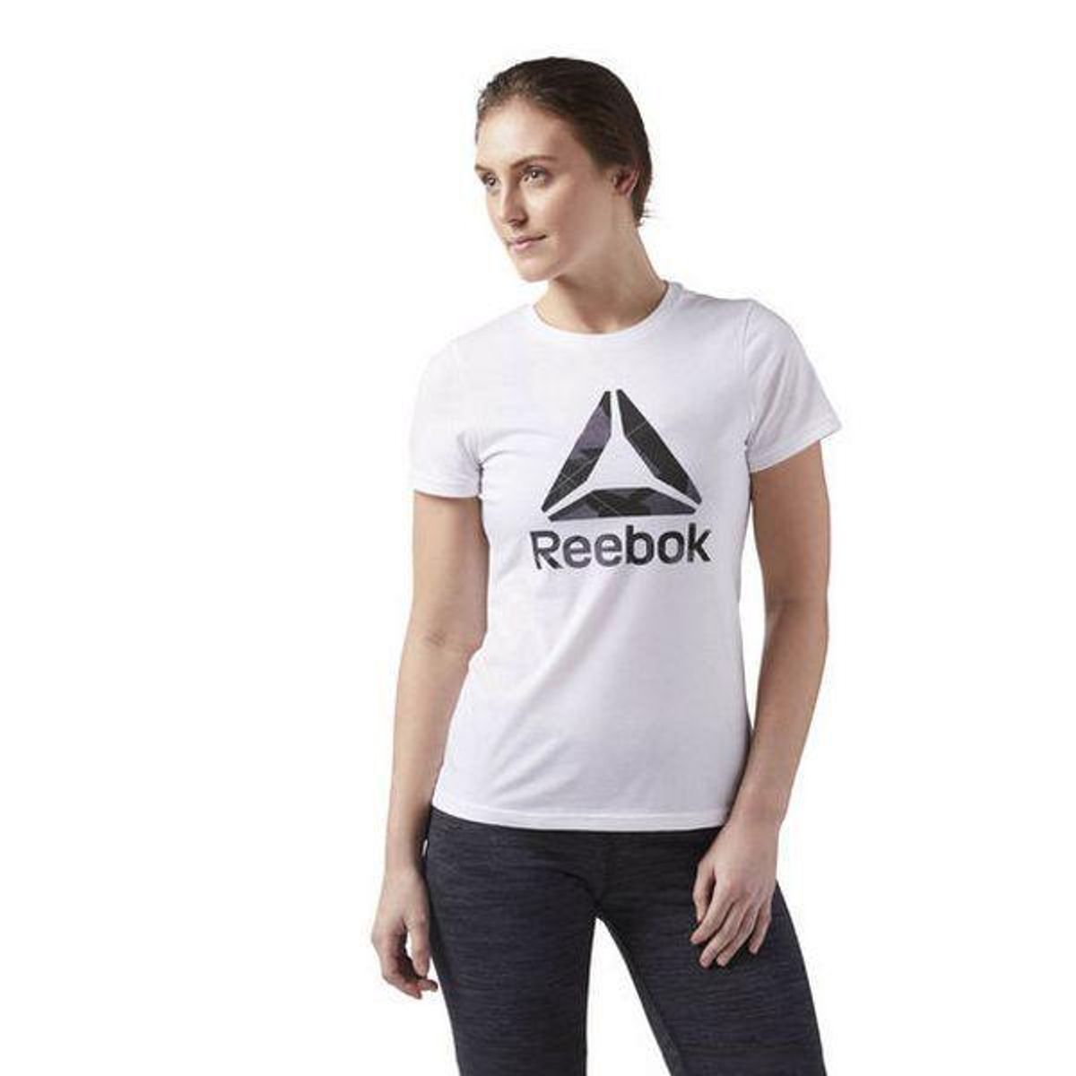 Kortærmet T-shirt til Kvinder Reebok Wor CS Graphic Tee Hvid S