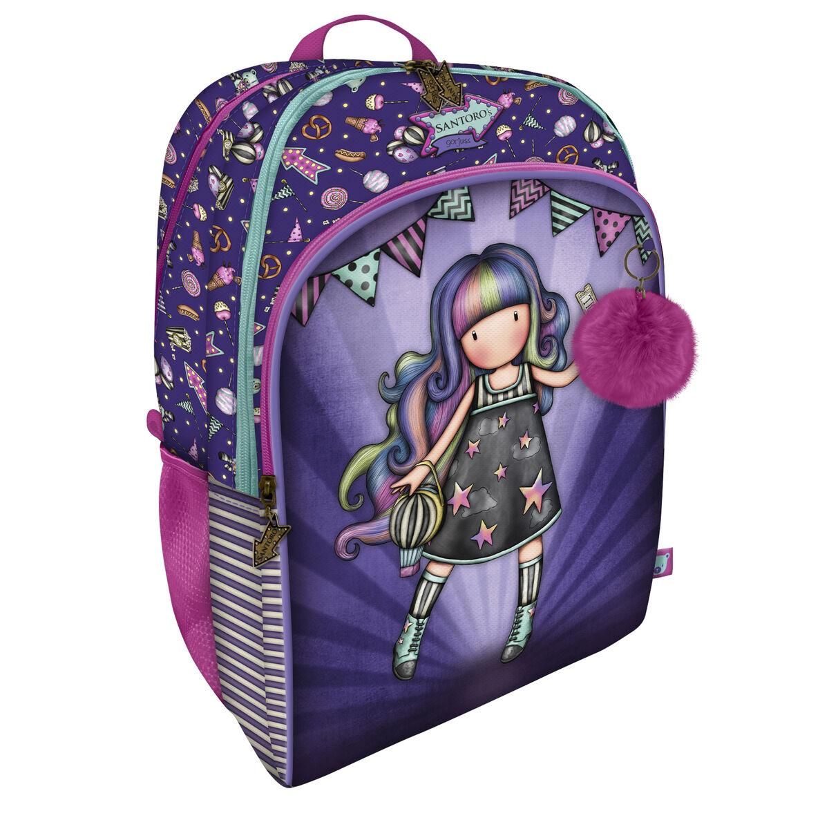 Skoletaske Gorjuss Up and away Lilla 34.5 x 43.5 x 22 cm