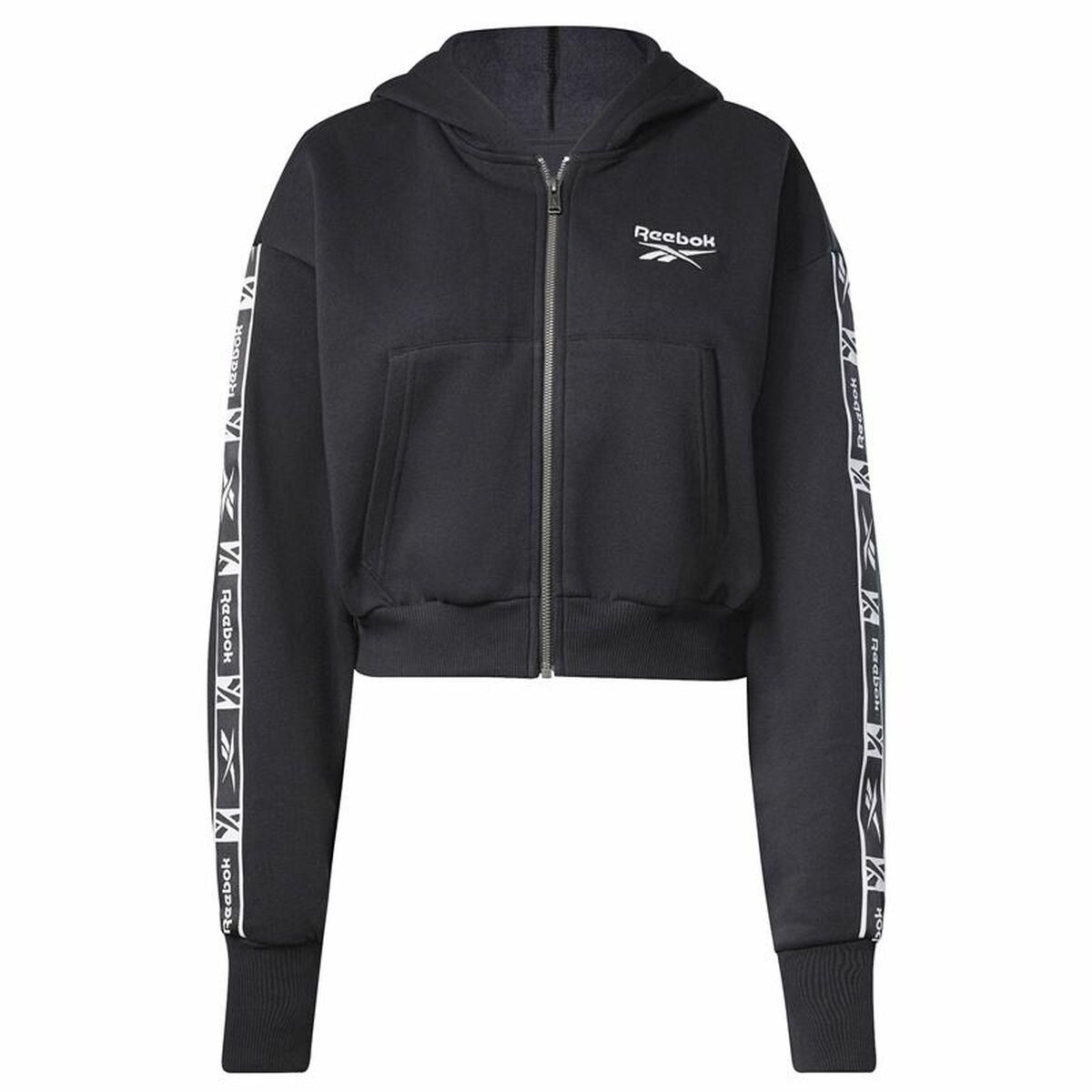 Sportsjakke til damer Reebok Tape Pack Full Zip Sort L