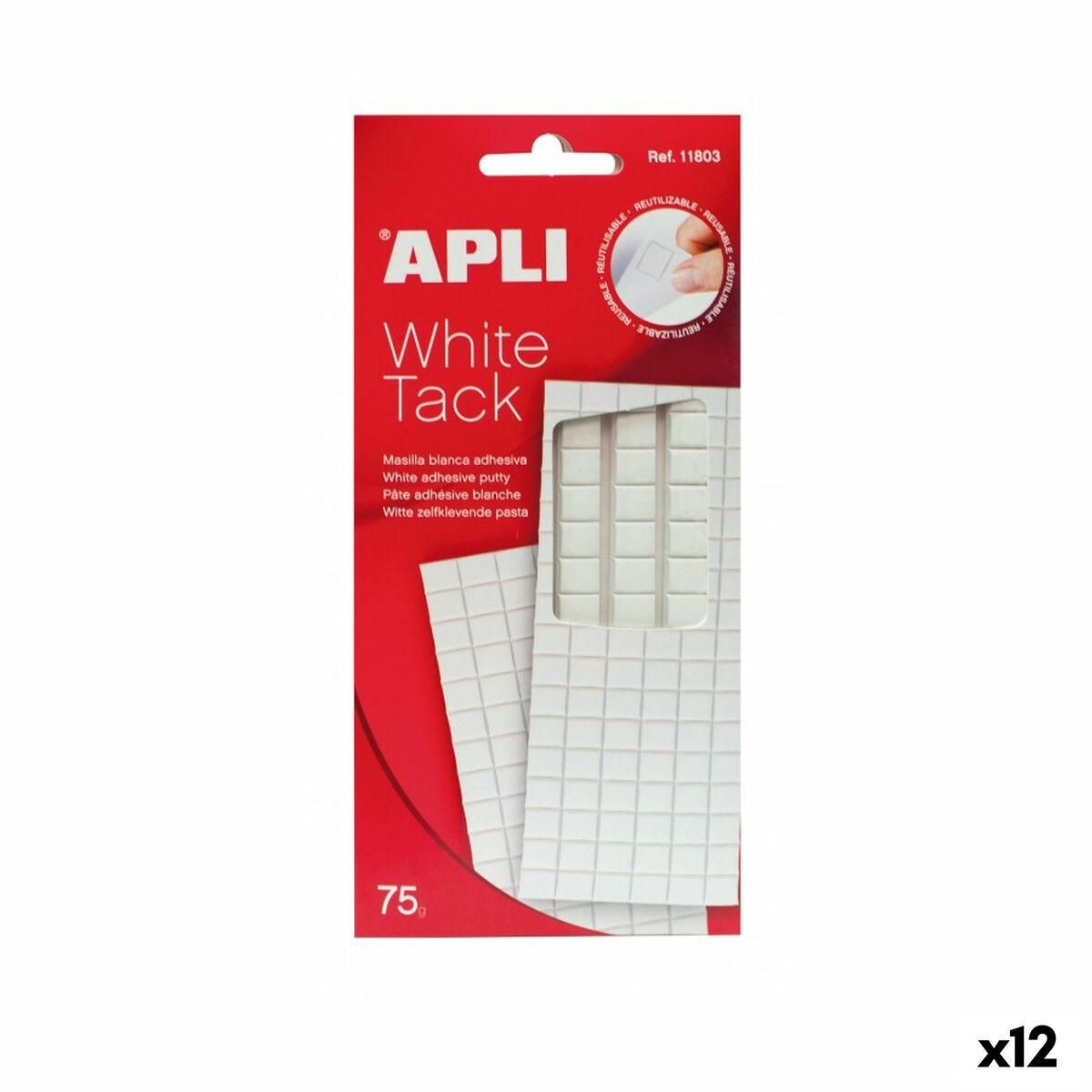 Fyldstof Apli White Tack Fyldstof Hvid Nylon (3 enheder) (12 enheder)