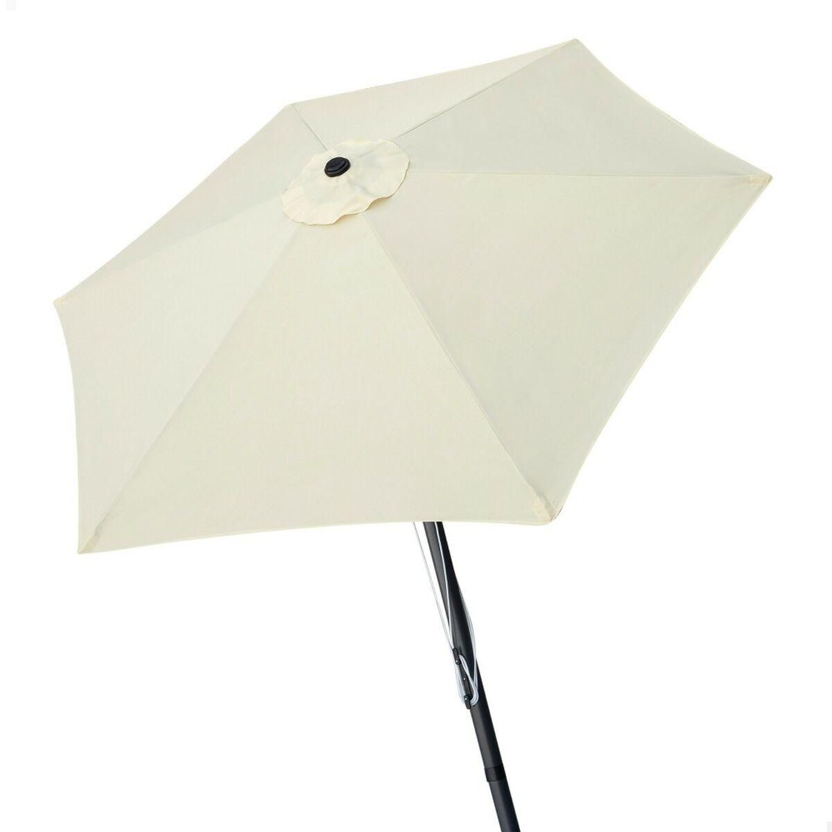 Parasol Aktive 270 x 236 x 270 cm Ø 270 cm Stål Aluminium Flødefarvet