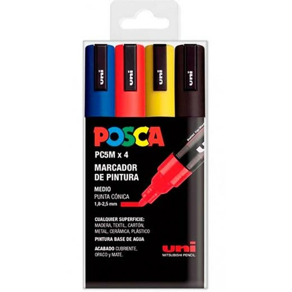 Sæt markører POSCA PC-5M Multifarvet