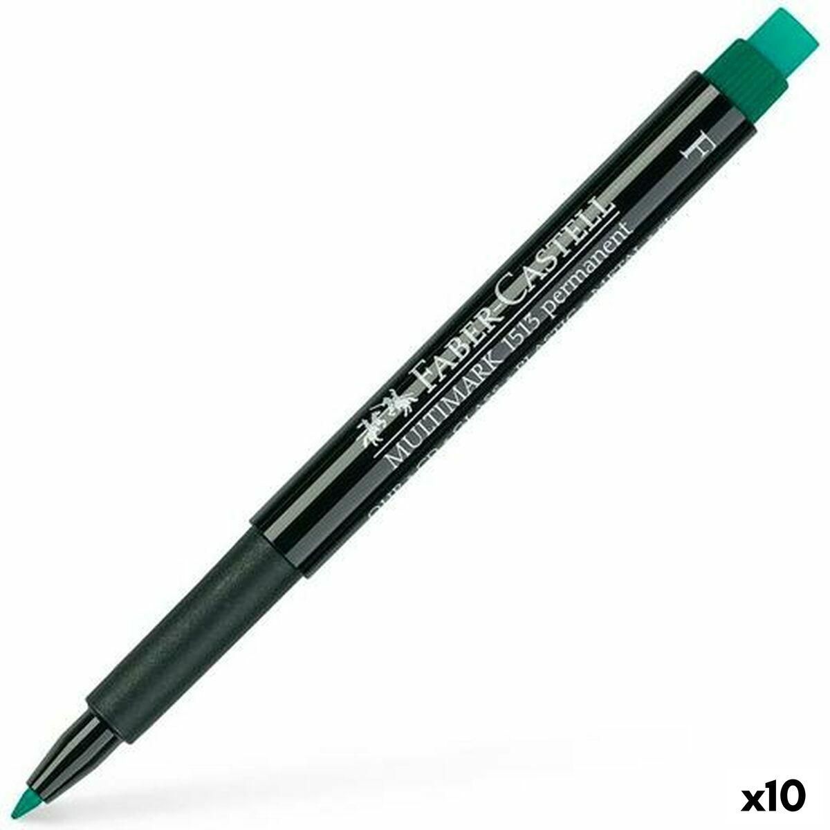 Sprittusch Faber-Castell Multimark 1513 F Grøn (10 enheder)