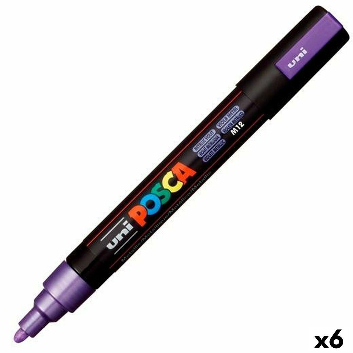 Markør POSCA PC-5M Violet (6 enheder)