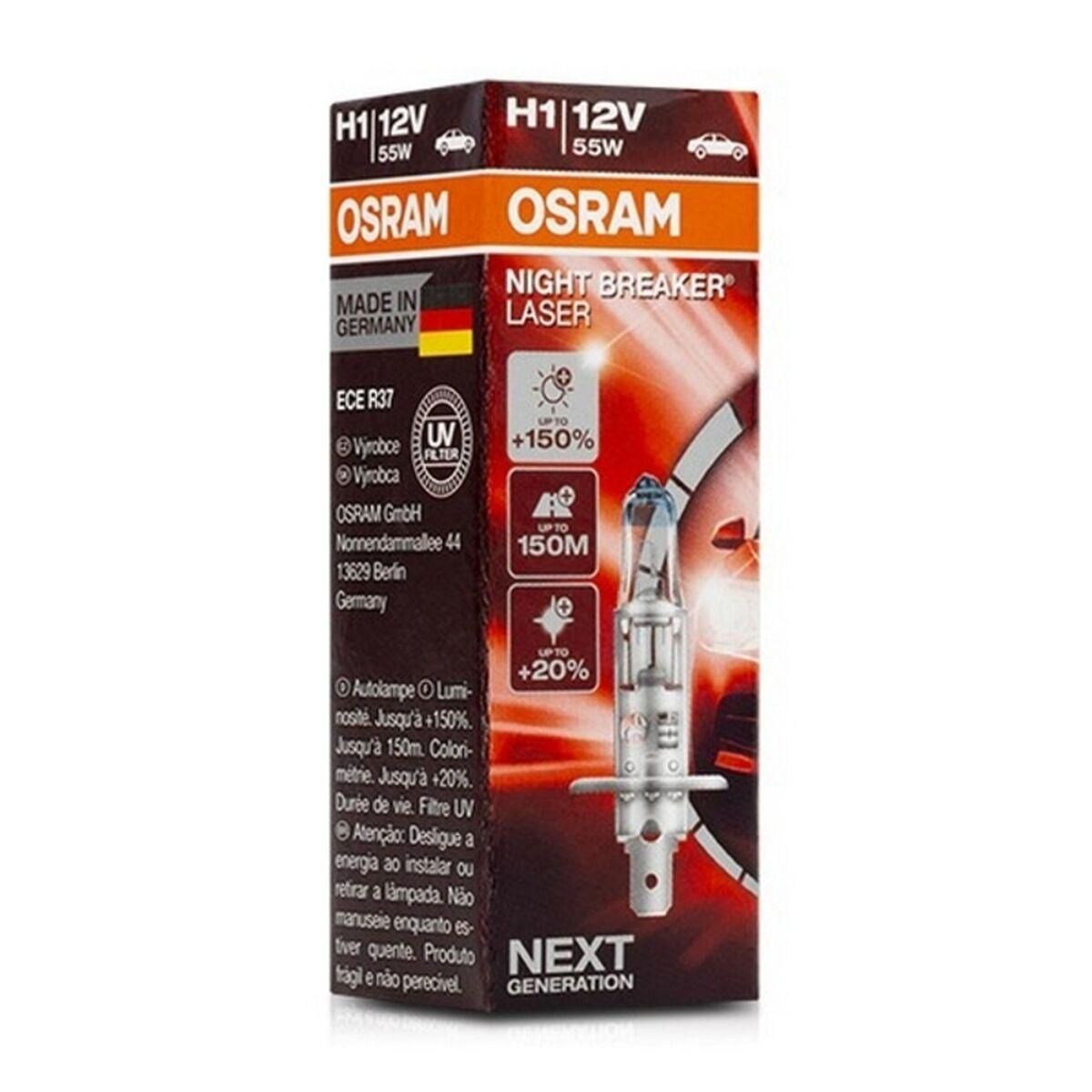 Pære til køretøj Osram 64150NL H1 12V 55W