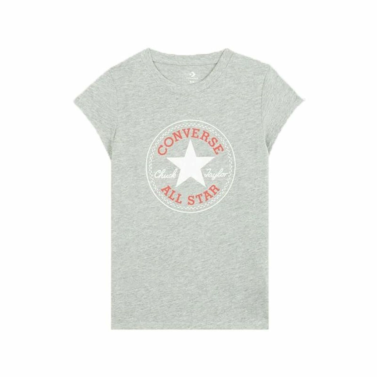 Børne Kortærmet T-shirt Converse Timeless Chuck Patch Mørkegrå 5-6 år