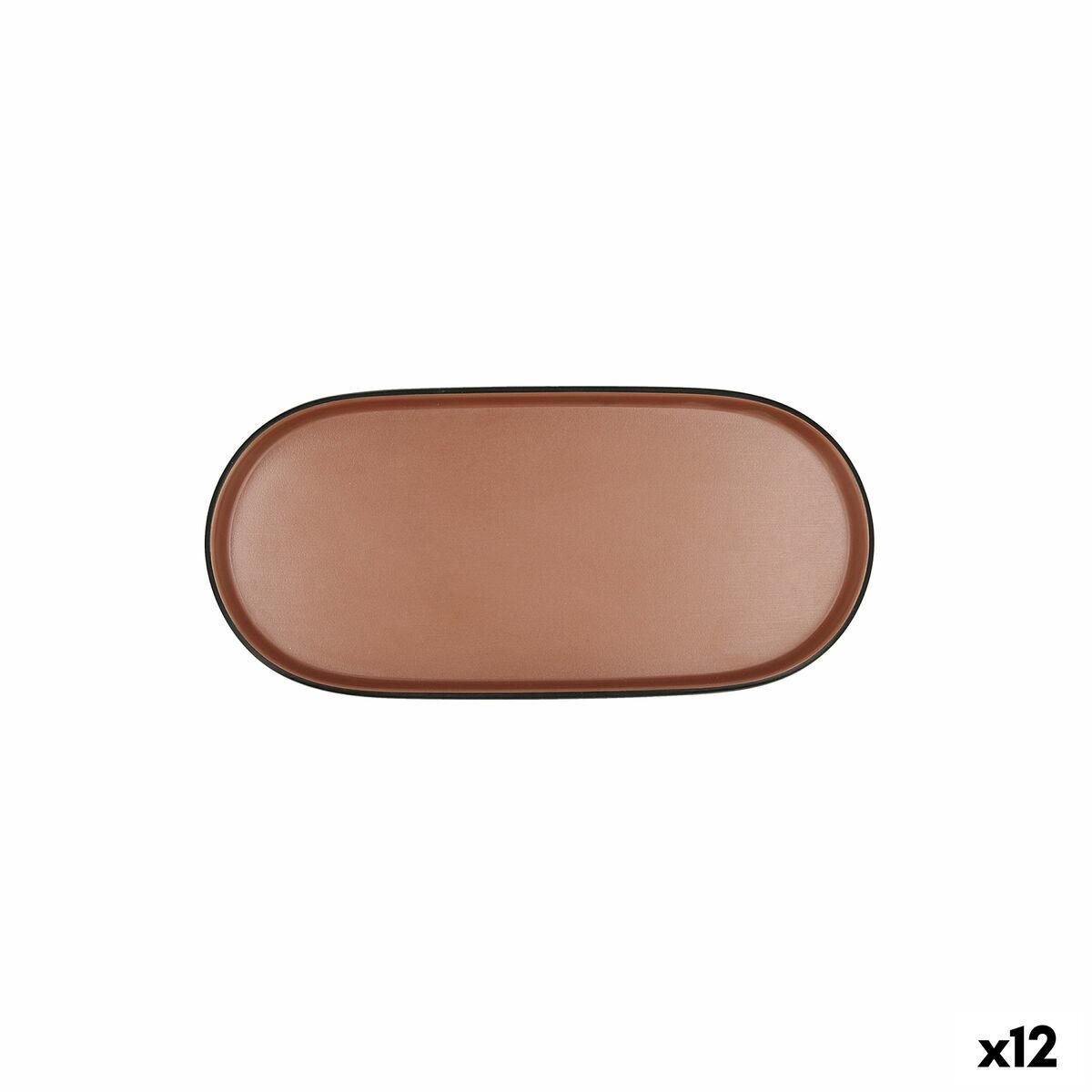 Snackskål Bidasoa Gio Brun Plastik 23 x 10 cm 12 enheder