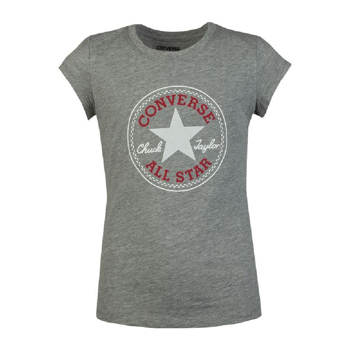 Børne Kortærmet T-shirt Converse Timeless Chuck Patch G Grå 8-10 år