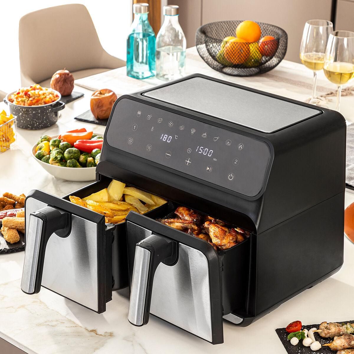 Airfryer Fryinn Double 8000 Sort 3400 W 8 L Rustfrit stål