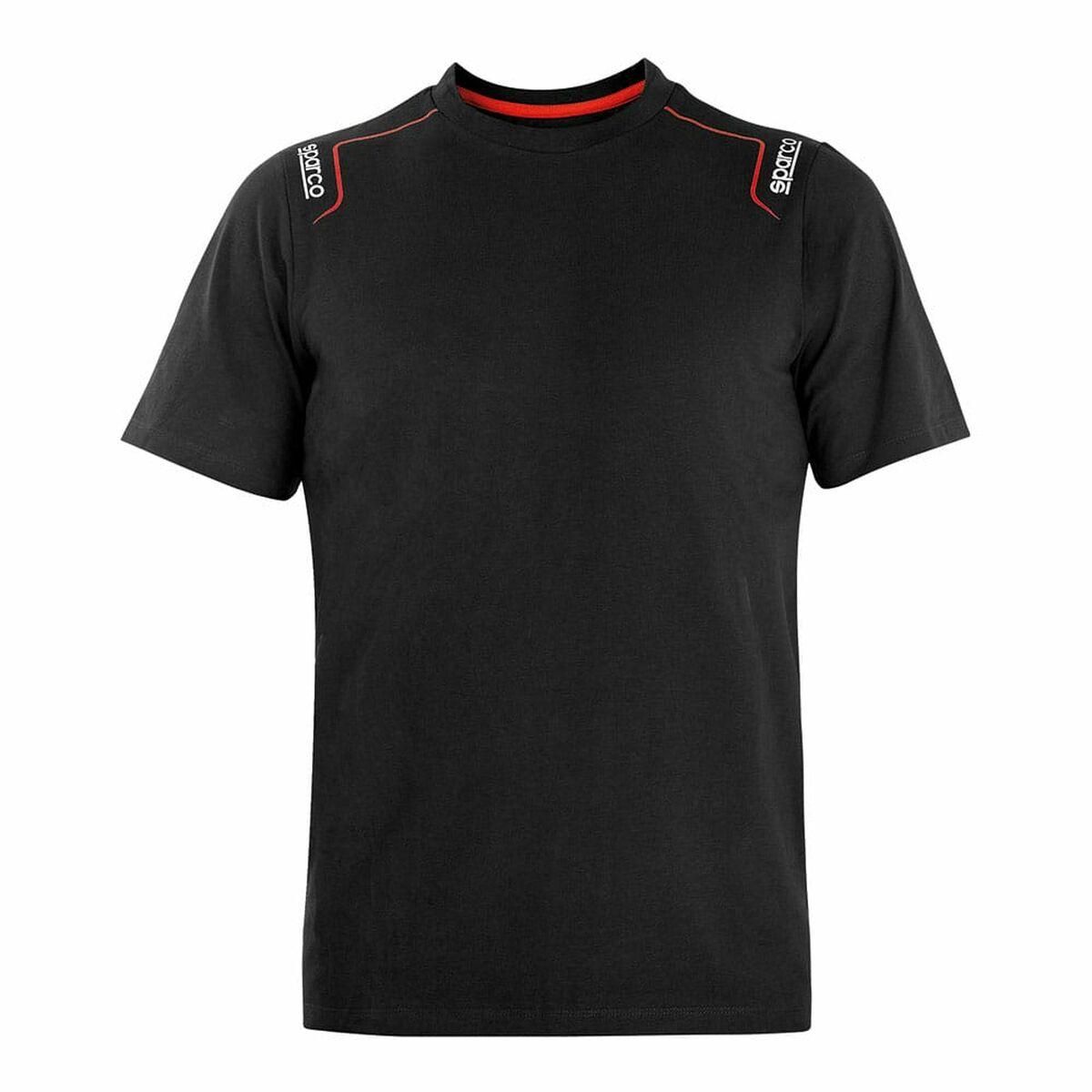 Kortærmet T-shirt Sparco Tech Stretch Trenton Sort M