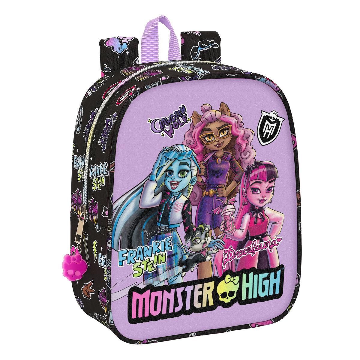 Skoletaske Monster High Creep Sort 22 x 27 x 10 cm