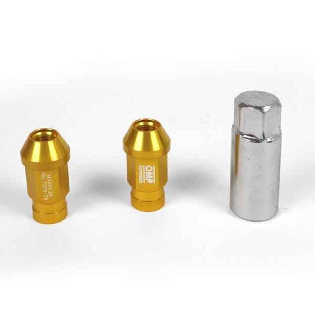 Set Møtrikker OMP 7075 Guld 40 mm 20 uds M12 x 1,25