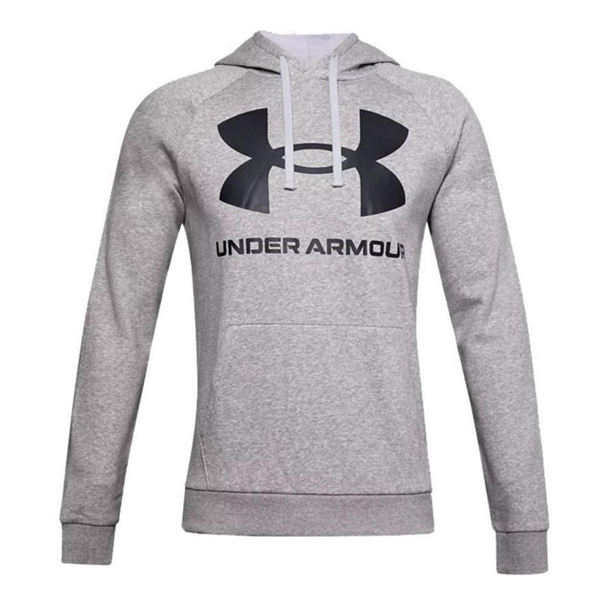 Hættetrøje til Mænd Under Armour Rival Big Logo Lysegrå M