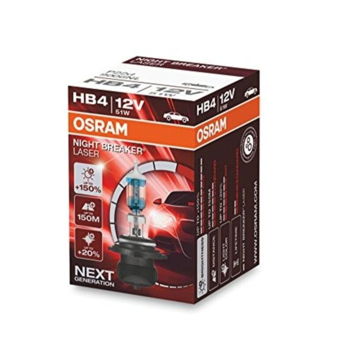 Pære til køretøj Osram 9006NL HB4 12V 51W