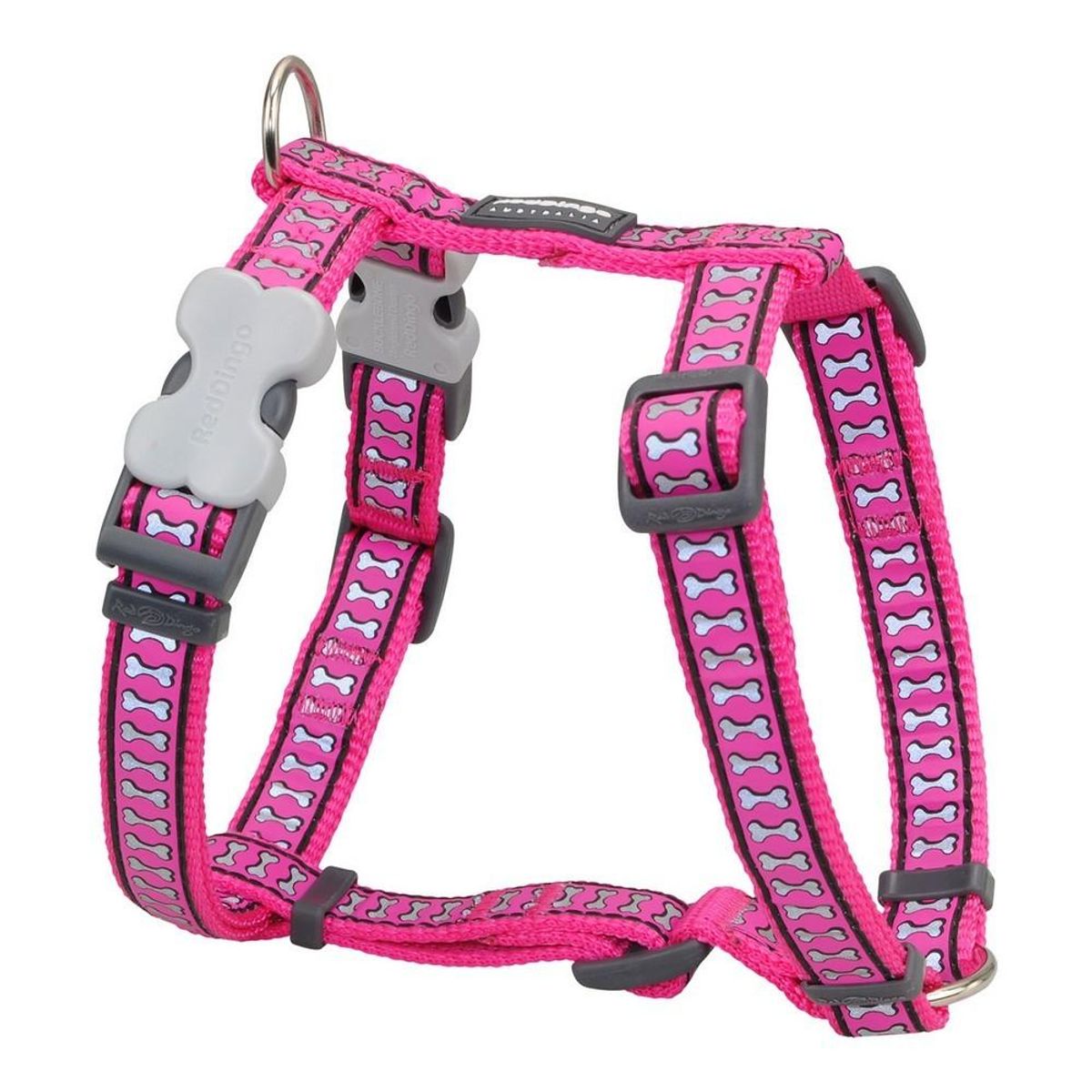 Hundesele Red Dingo Pink Ben Reflekterende 30-48 cm Fuchsia