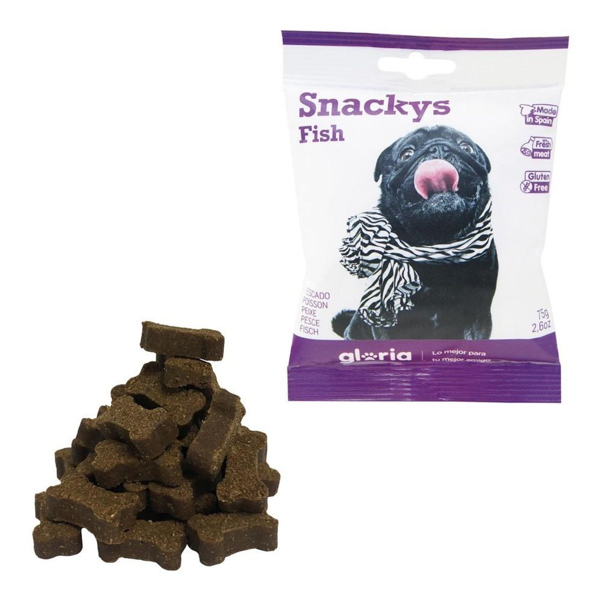 Hundesnack Gloria Display Snackys Fisk