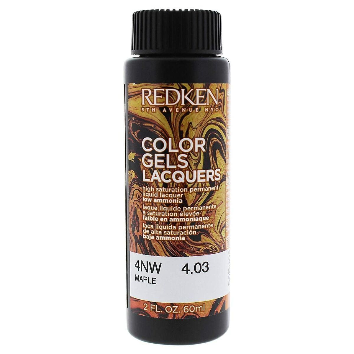 Permanent hårfarve Redken Color Gel Lacquers 4NW-maple (3 x 60 ml)