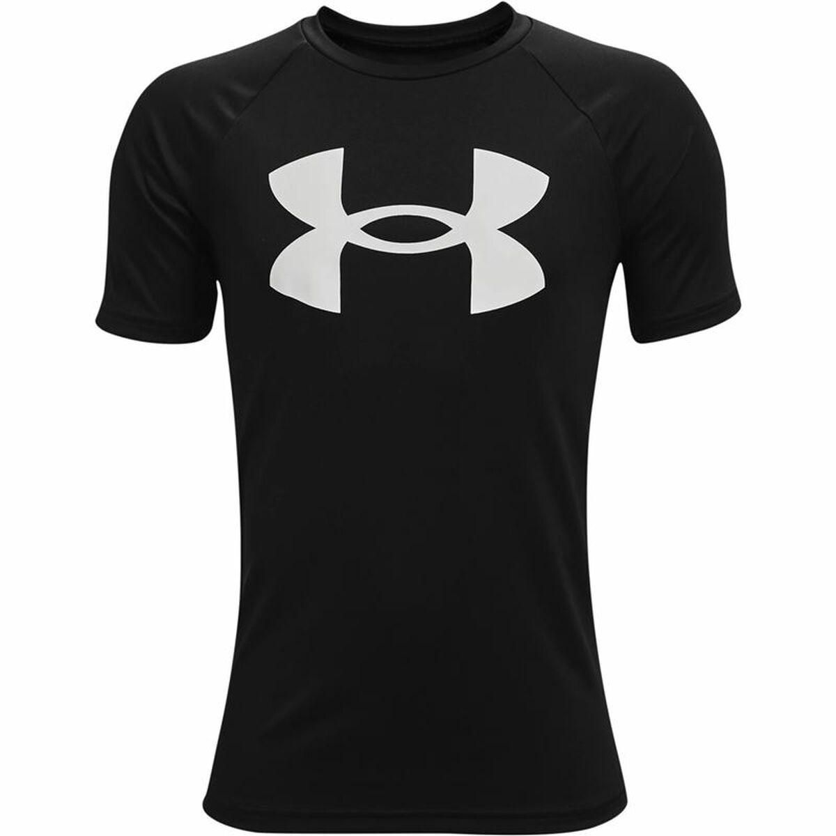 Børne Kortærmet T-shirt Under Armour Tech Big Logo Sort 7 år