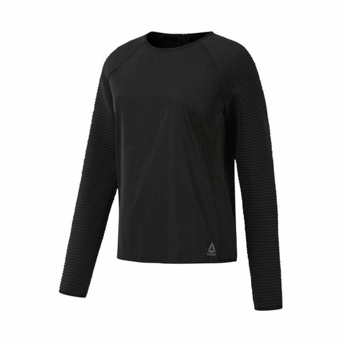 Langærmet T-shirt til Kvinder Reebok Thermowarm Deltapeak Sort S