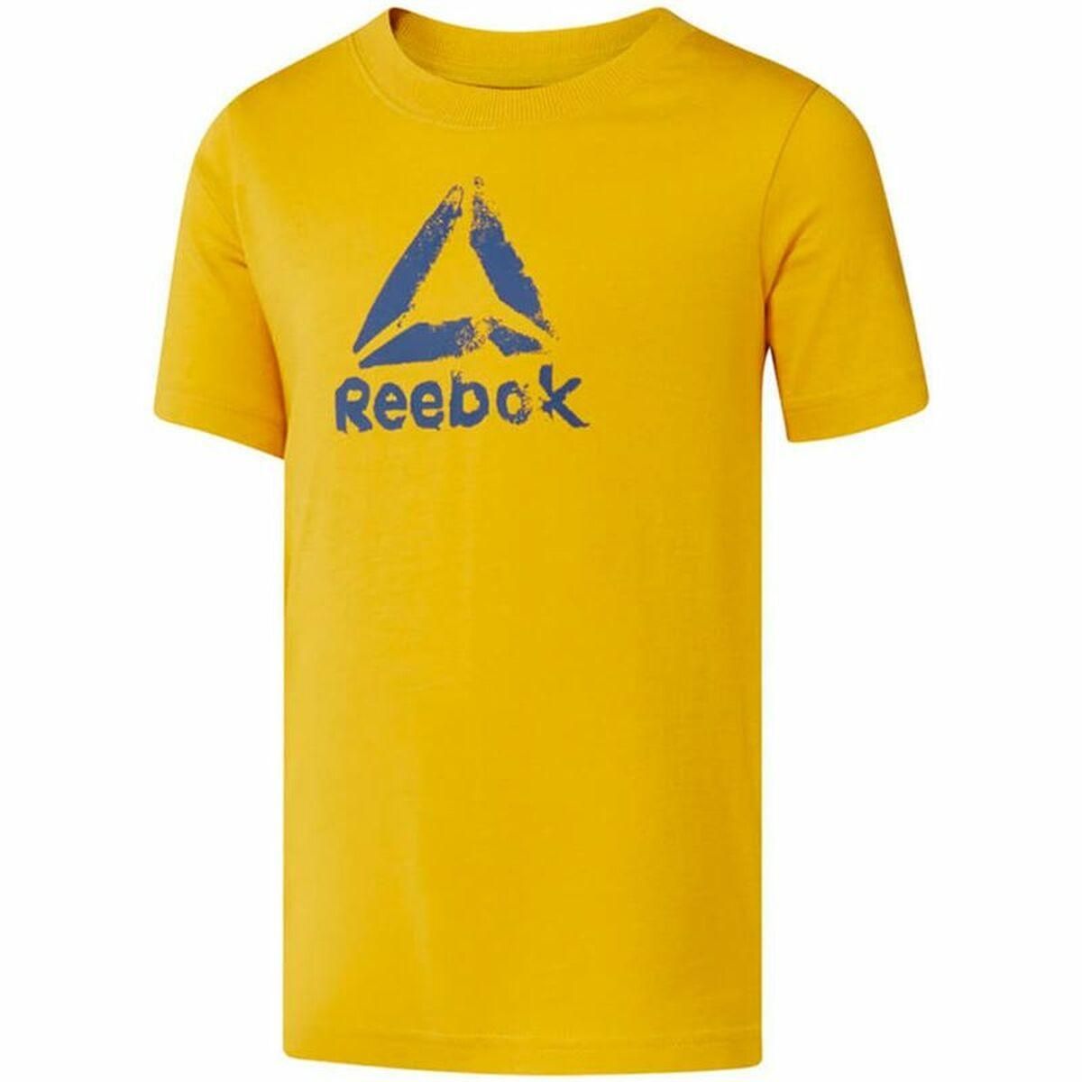 Kortærmet T-shirt til Børn Reebok Elemental Gul XS