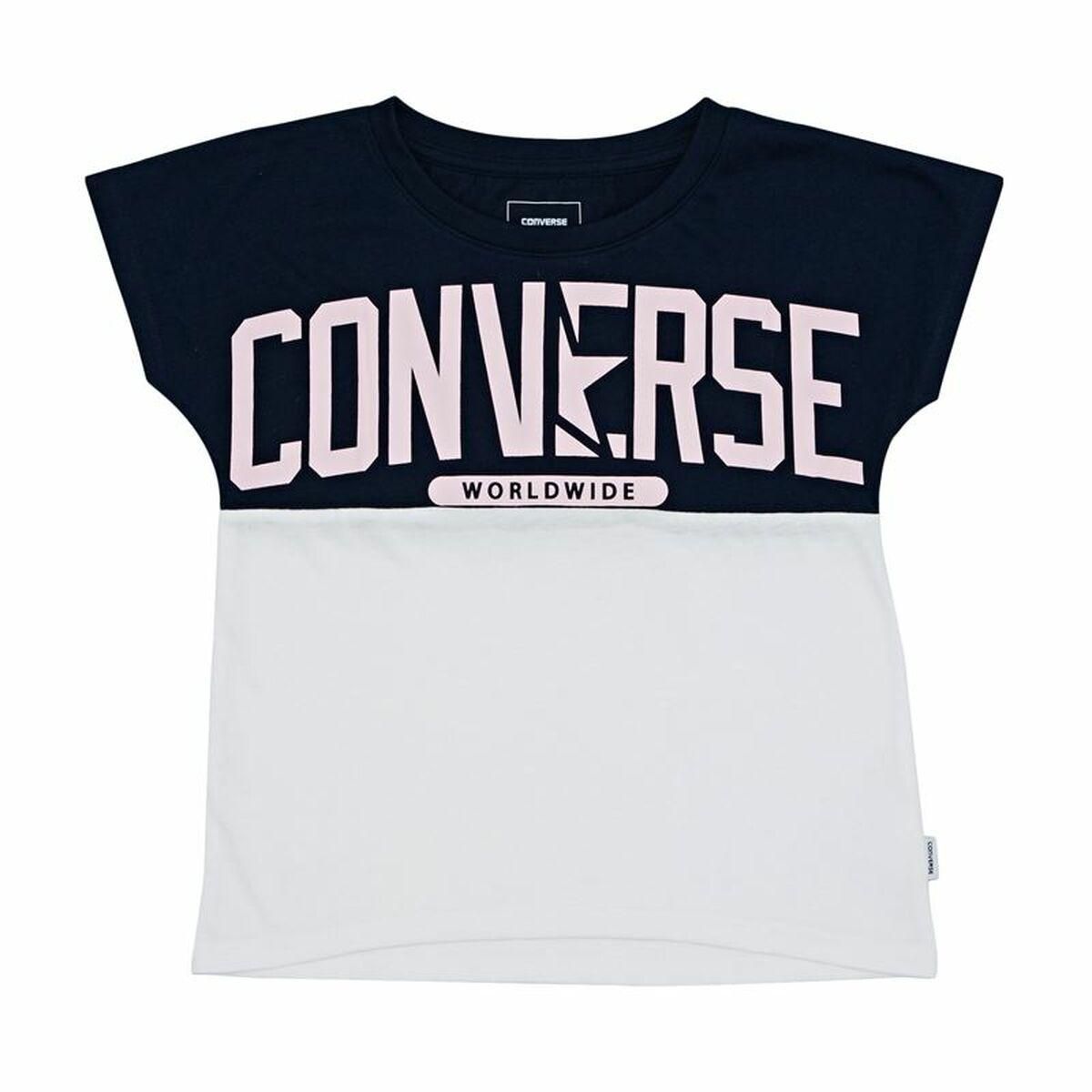 Børne Kortærmet T-shirt Converse Worldwide Mørkeblå 8-10 år