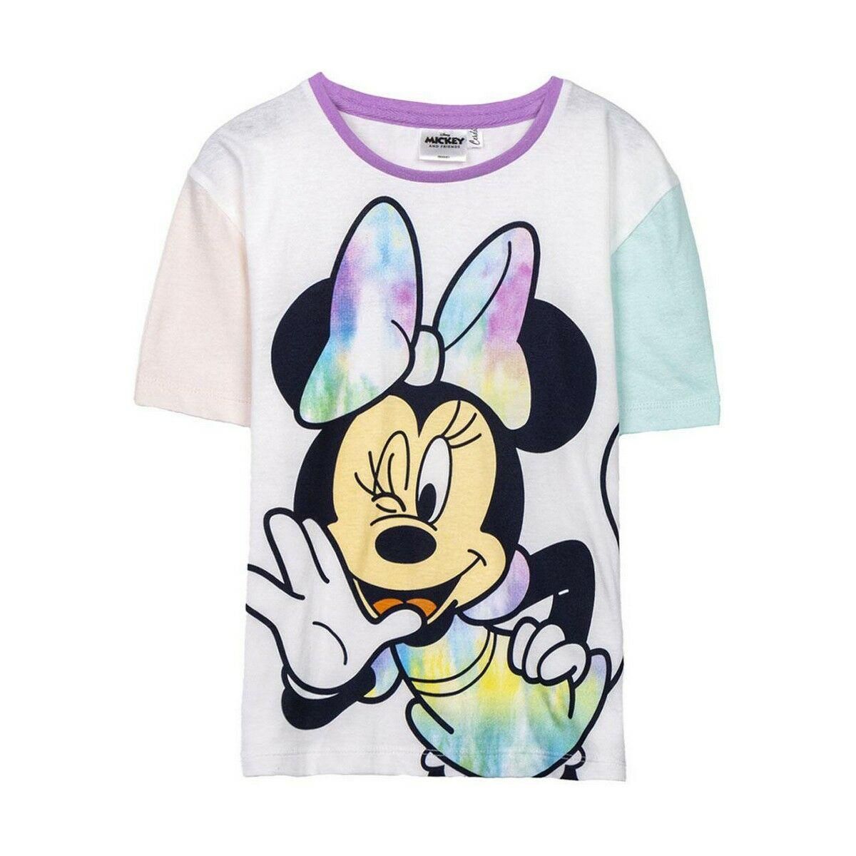 Børne Kortærmet T-shirt Minnie Mouse Mørk grøn Multifarvet 4 år