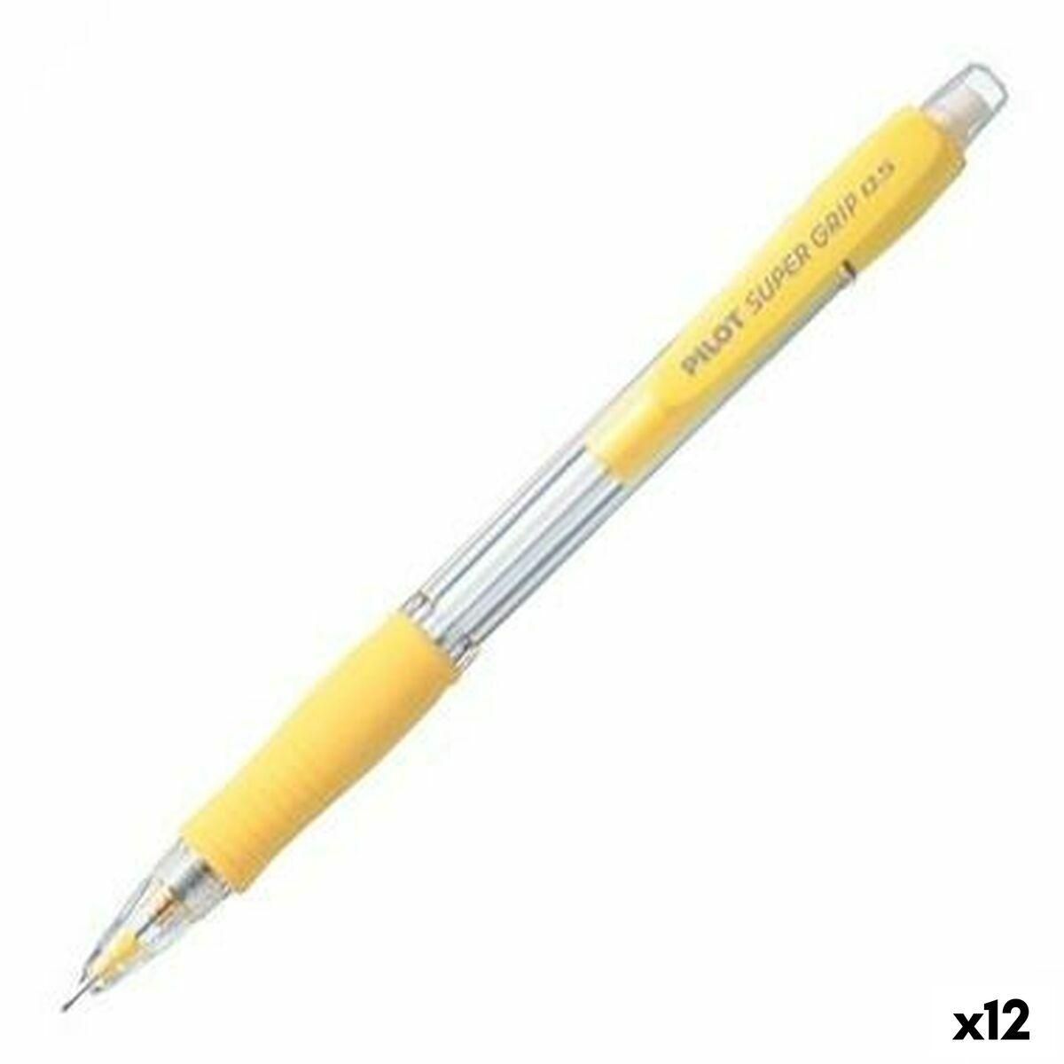 Stiftholder Pilot Super Grip Gul 0,5 mm (12 enheder)