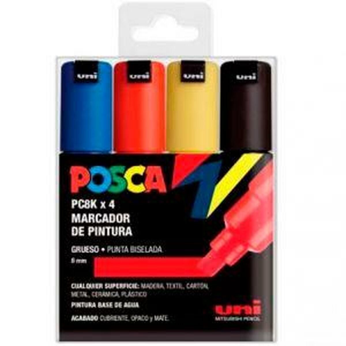 Sæt markører POSCA PC-5M Basic Multifarvet