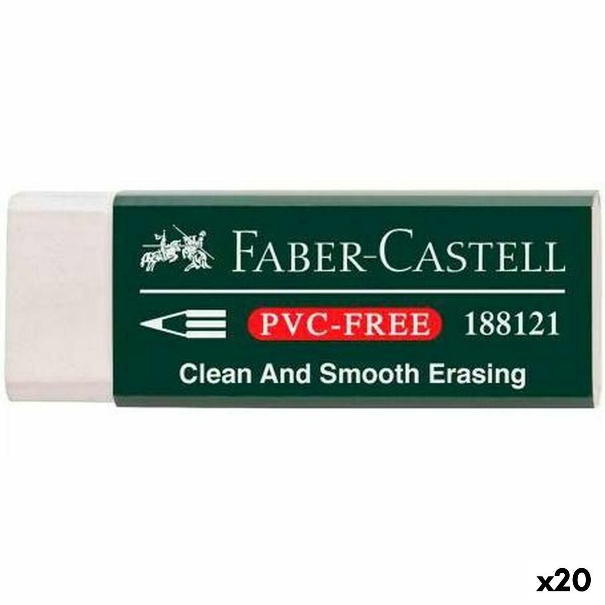 Viskelæder Faber-Castell Hvid (20 enheder)