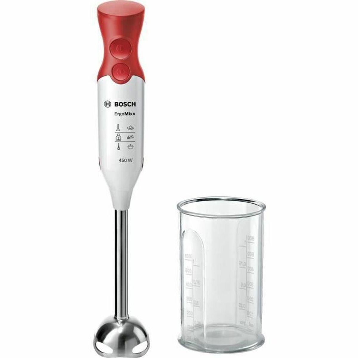 Håndblender BOSCH Hand blender 600 ml Hvid Rød Rojo/Blanco 450 W