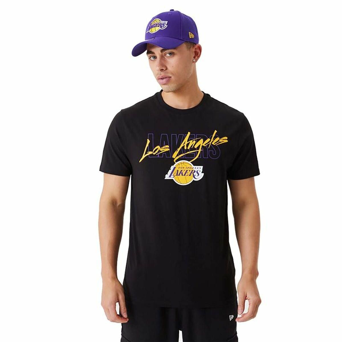 Kortærmet T-shirt til Mænd New Era Script LA Lakers XL