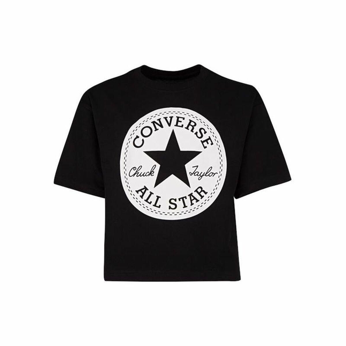 Kortærmet T-shirt Signature Converse Chuck Patch Boxy Sort 3-4 år