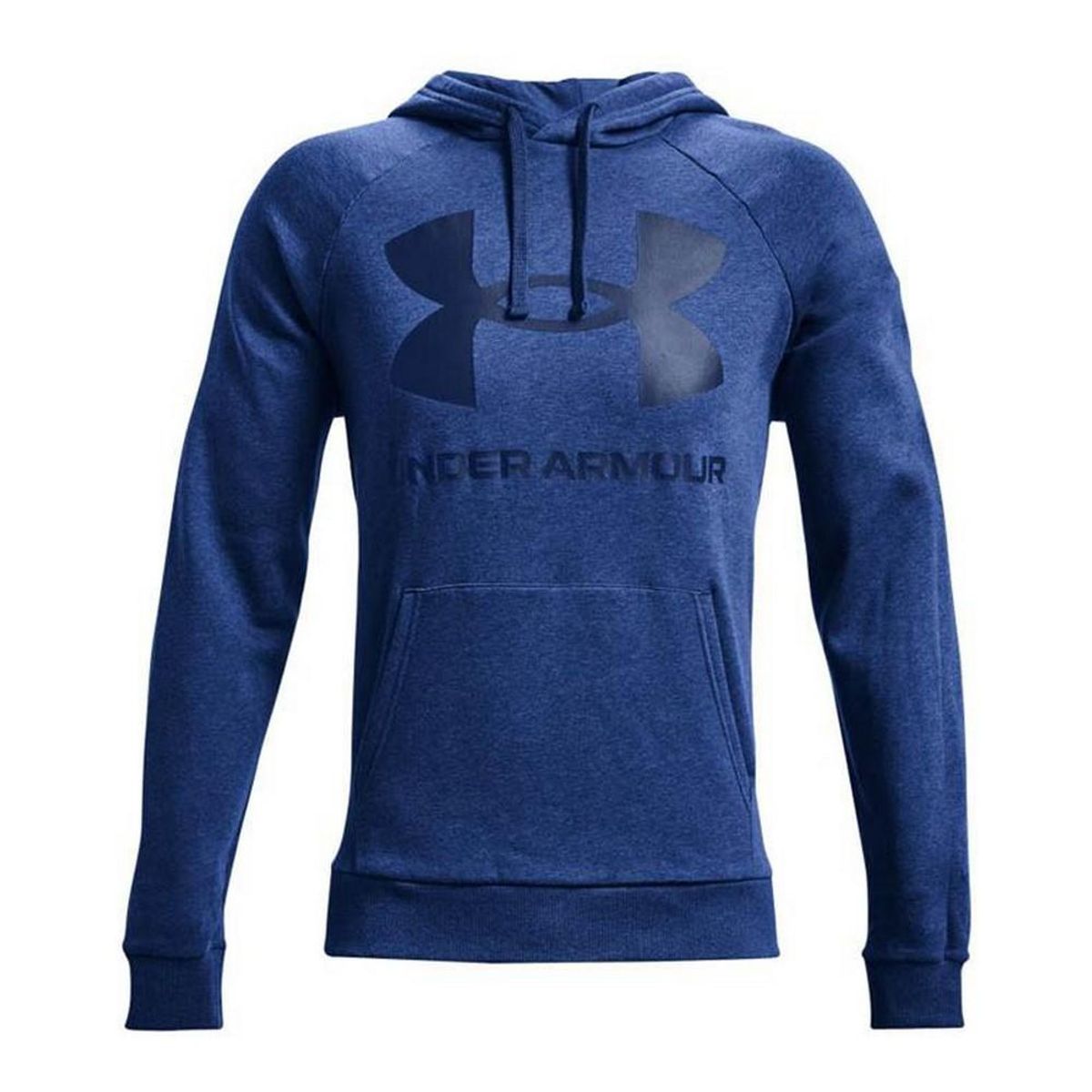 Hættetrøje til Mænd Under Armour Fleece Rival Mørkeblå S