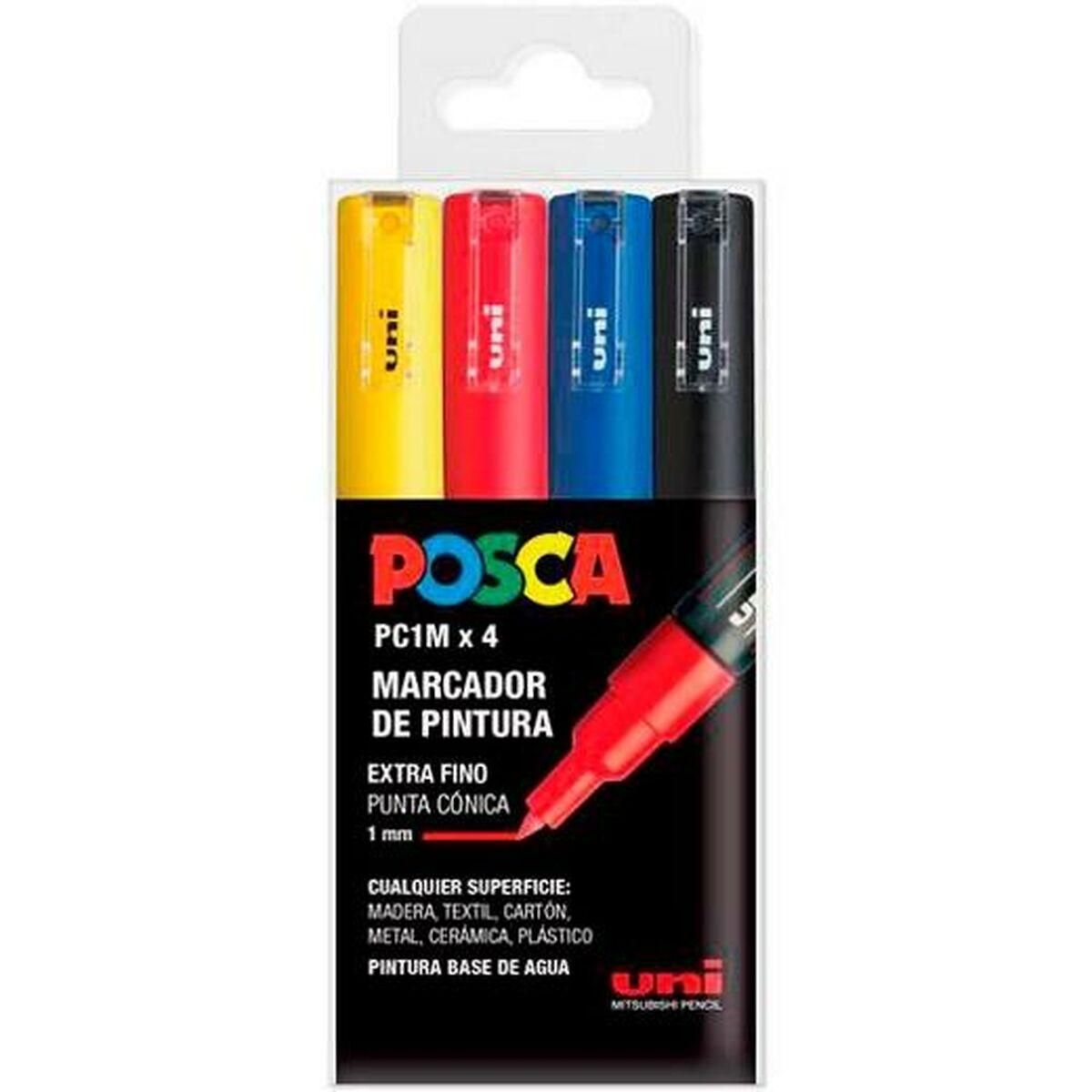 Sæt markører POSCA PC-1M Multifarvet