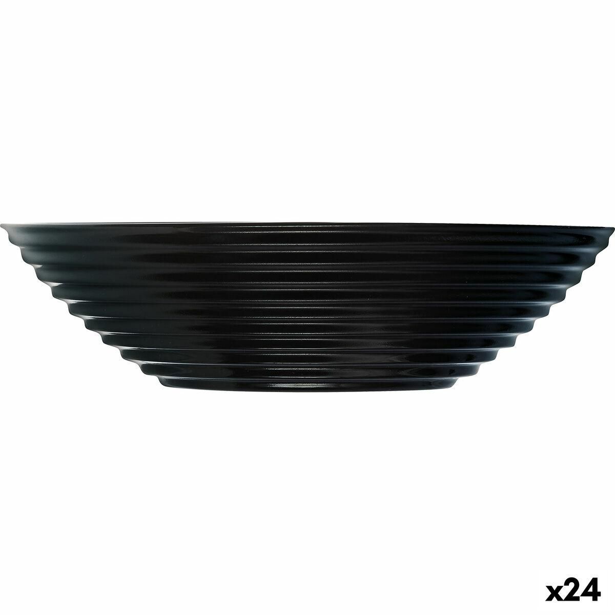 Skål Luminarc Harena Suppe 20 cm Sort Glas (24 enheder)