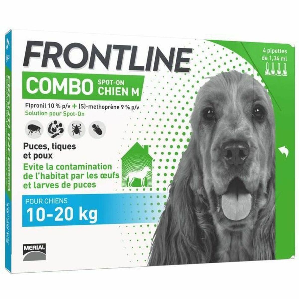 Pipette til hunde Frontline Combo 10-20 Kg 4 enheder