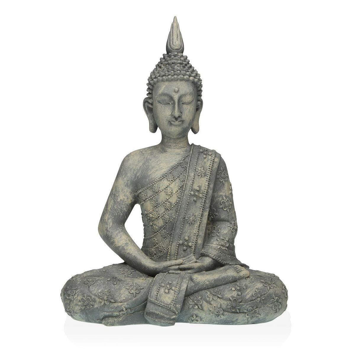 Dekorativ figur Versa Grå Buddha 19 x 40 x 28 cm Harpiks