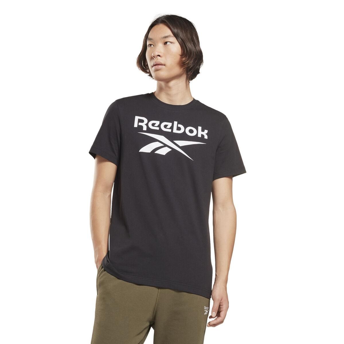 Kortærmet T-shirt til Mænd Reebok BIG LOGO TEE HD4222 Sort S