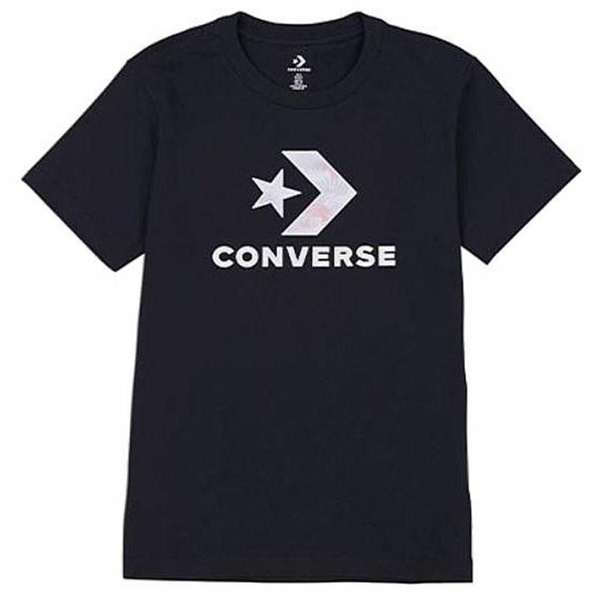 Kortærmet T-shirt til Kvinder Converse Seasonal Star Chevron Sort XS